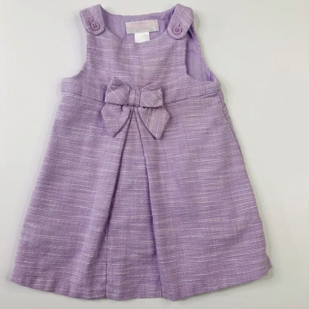 Janie‎ and Jack Girls Lavender Bow Dress 12-18 Months NWT